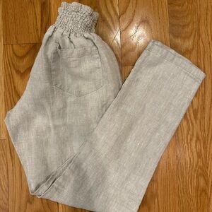 Emme maternity transitional linen pants